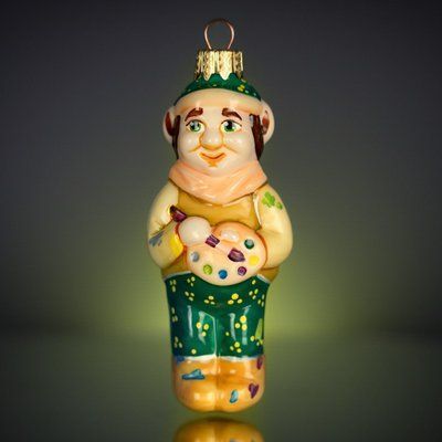 Ялинкова іграшка ручної роботи "Ельф художник" 306 фото