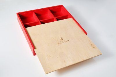 Дерев'яна коробка для новорічних іграшок (велика) BOX0003 фото