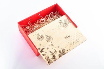 Коробка для подарунків &laquo;Різдвяна пошта&raquo; (фарбована) BOX2005 фото