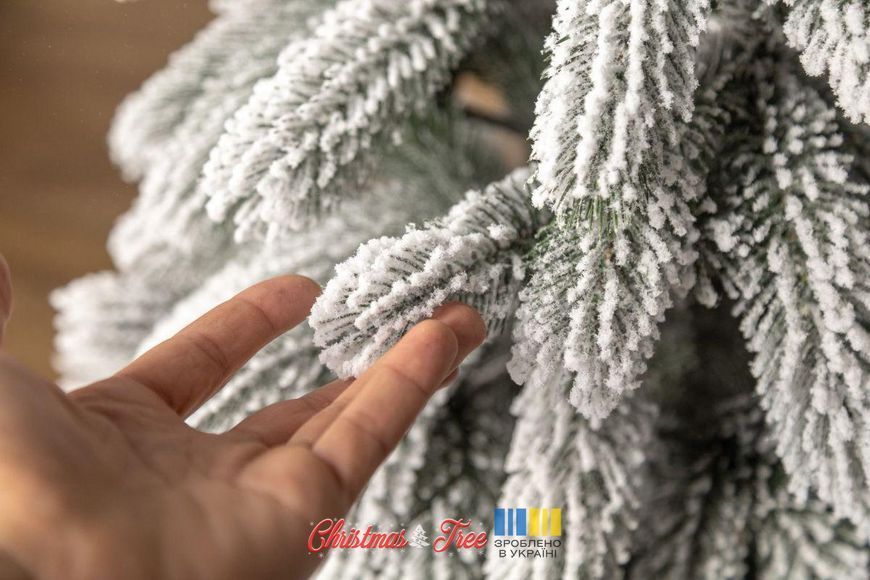 Ялинка штучна 1.8 м Буковельська лита Засніжена 180 см Пишна Новорічна Преміум 553005 фото