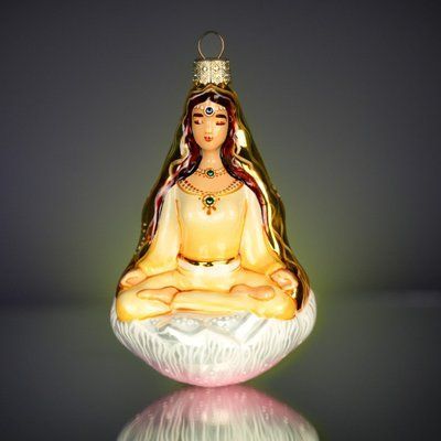 Ялинкова іграшка ручної роботи "Дівчина-Дзен" 521 фото