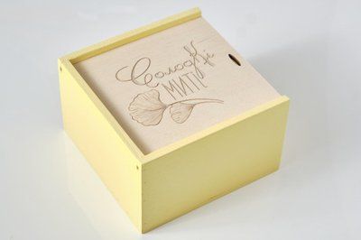 Дерев'яна подарункова коробка "Солодкі миті" (маленька) BOX2014 фото