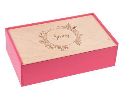 Велика подарункова коробка з фанери "Spring" BOX30021 фото