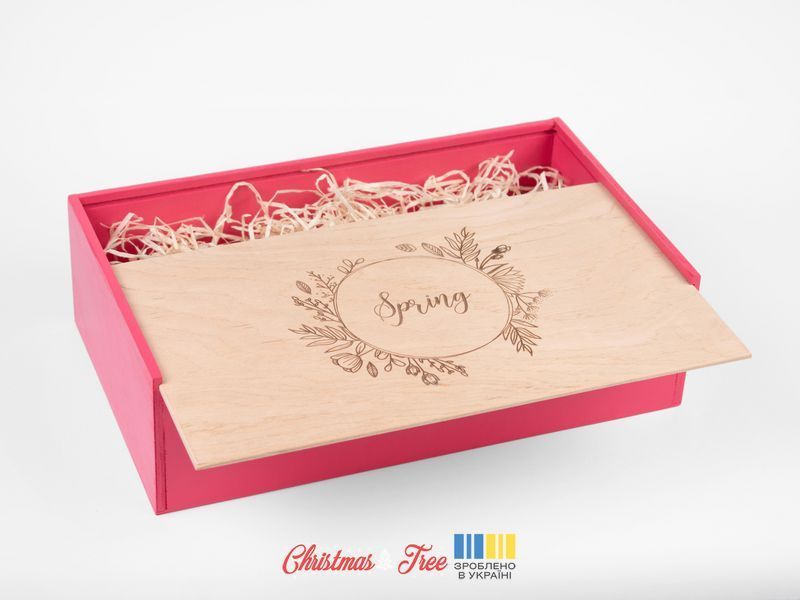 Велика подарункова коробка з фанери "Spring" BOX30021 фото