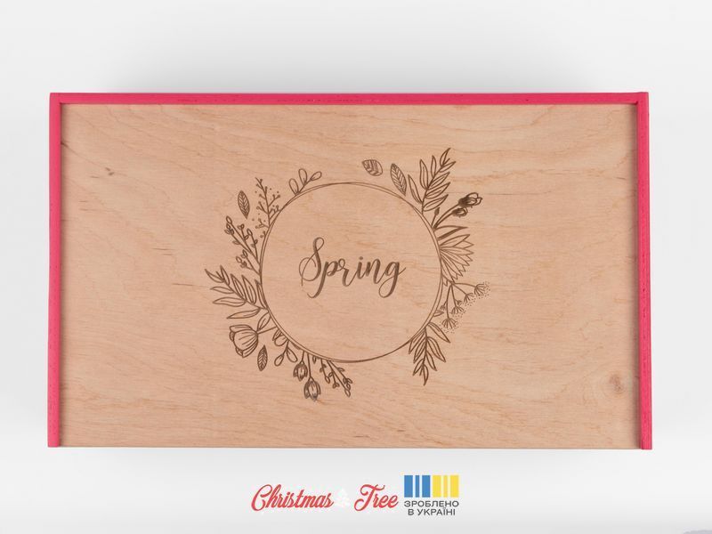 Велика подарункова коробка з фанери "Spring" BOX30021 фото