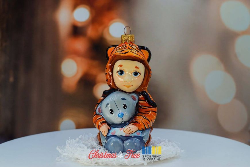 Ялинкова іграшка ручної роботи "Малюк в кігурумі" 308 фото