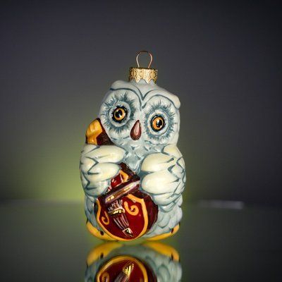 Ялинкова іграшка ручної роботи "Сова зі скрипкою" 370 фото