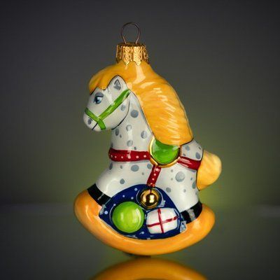 Ялинкова іграшка ручної роботи "Конячка гойдалка" 355 фото