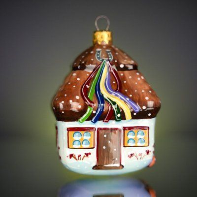 Ялинкова іграшка ручної роботи "Зимова хатка" 500 фото